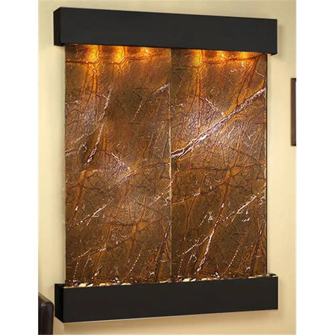 Adagio MRR1506 Majestic River - Brown Rainforest Marble Wall Fountain