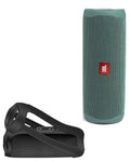 JBL Flip 5 Waterproof Portable Wireless Bluetooth Speaker Bundle with Silicone Protective Carrying Sleeve (EcoGreen)