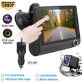 iMouTEK 1080P Touch Screen Car Dash 4in Cam Dash Camera Front and Rear Camera with G-Sensor Loop Recording Motion Detection