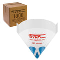 TCP Global Case of 1000 Paint Strainers with Ultra-Fine 125 Micron Filter Tips - Premium Pure Blue Ultra-Flow Blue Nylon Mesh - Cone Paint Filter Screen - Finely Strain Auto, Car, House Paint