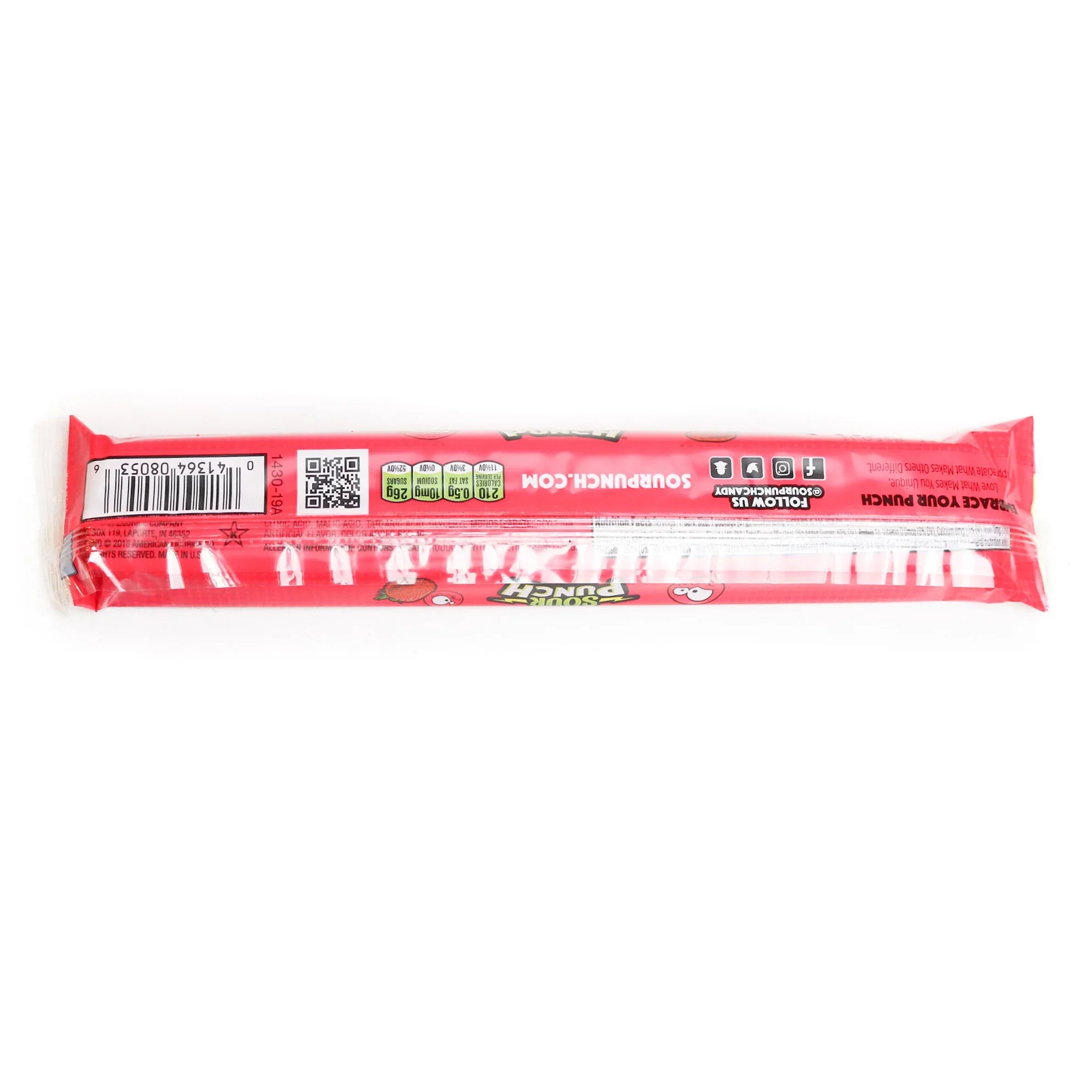 Sour Punch Straws, Strawberry, 2oz Tray (24ct Caddy)