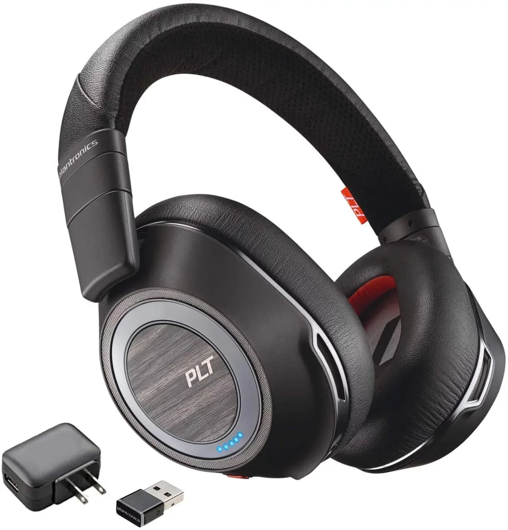 Plantronics Voyager 8200-UC Stereo Bluetooth Headset | USB Dongle | #208769-01 | Bonus AC Charger