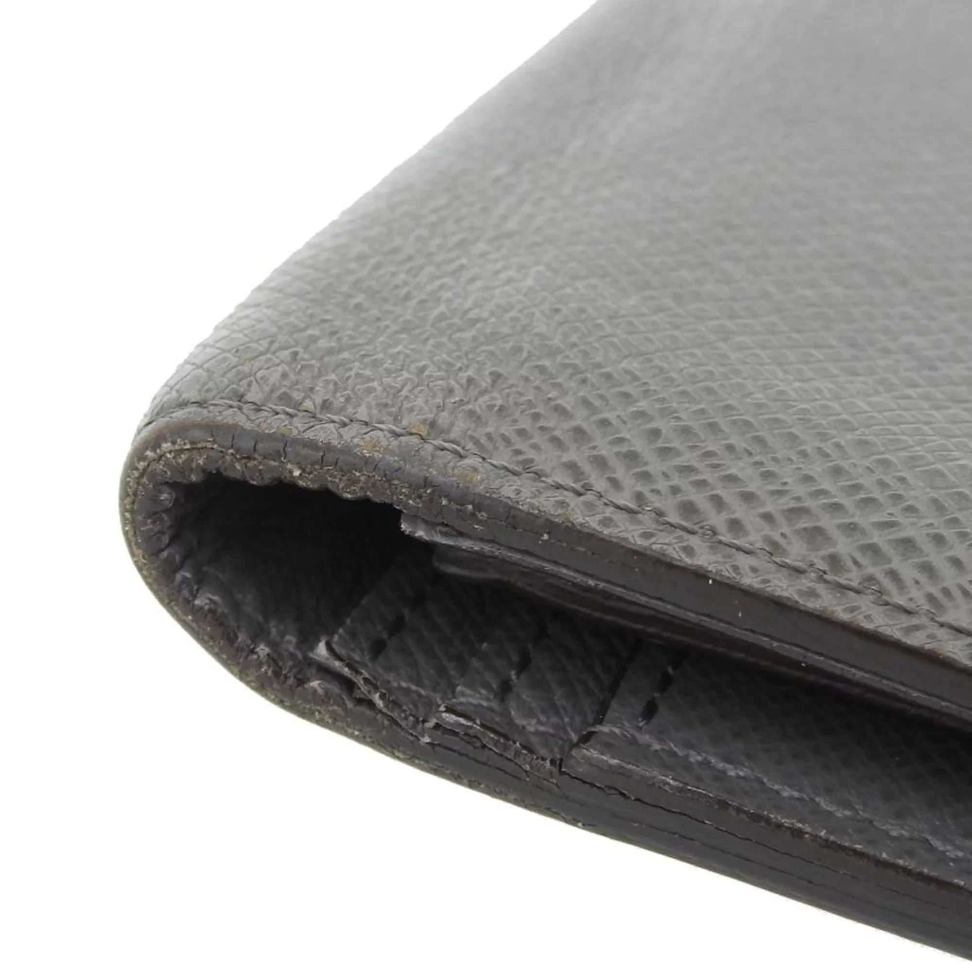 Pre-Owned Louis Vuitton LOUIS VUITTON Taiga Portefeuille Brother Bifold Long Wallet Glacier M32653 (Good)