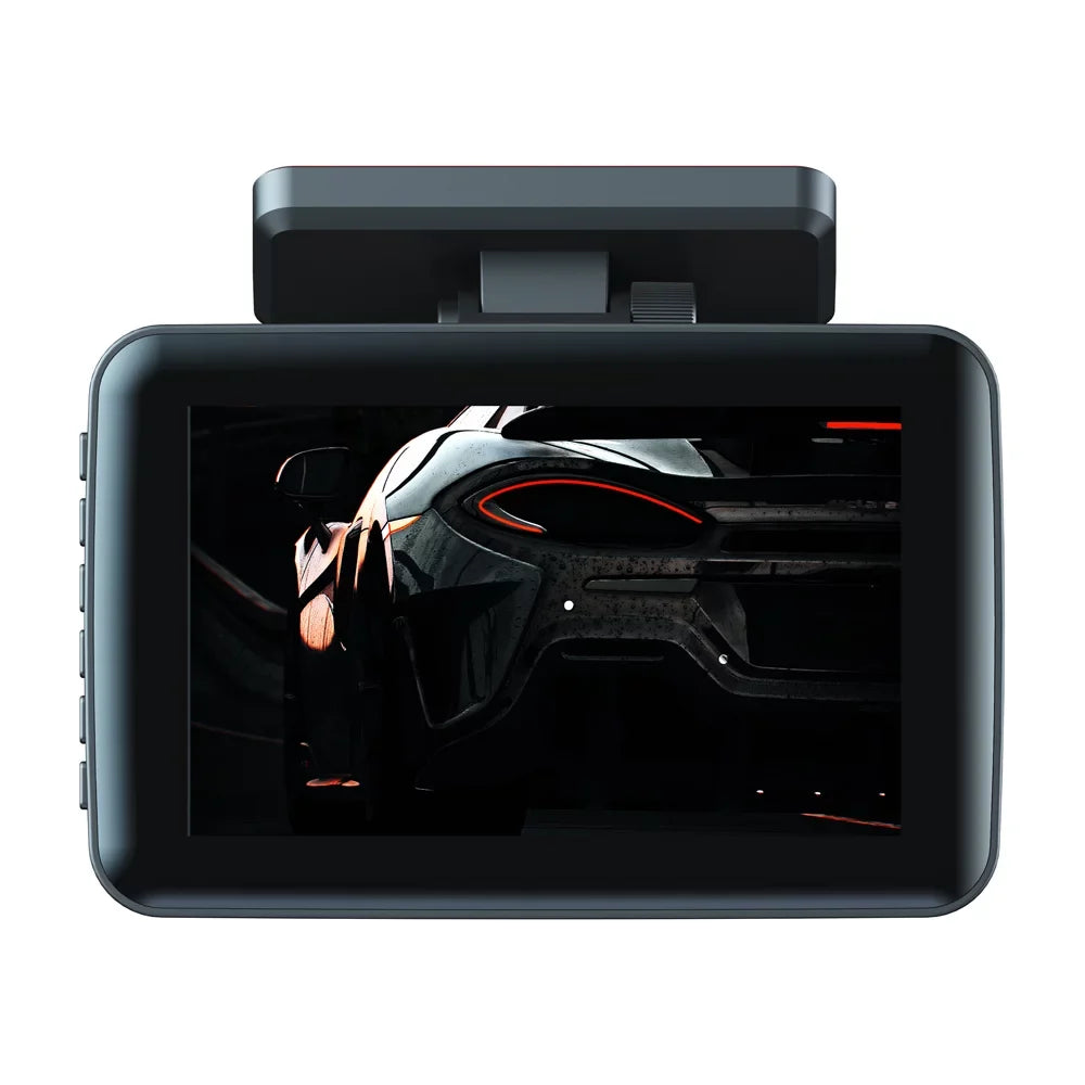 Arealer 3 Cameras Dash Cam 4in Clear Car Rearview Mirror Car Video Recording Wide Angle Car Recorder Auto Safety Driving Recorder