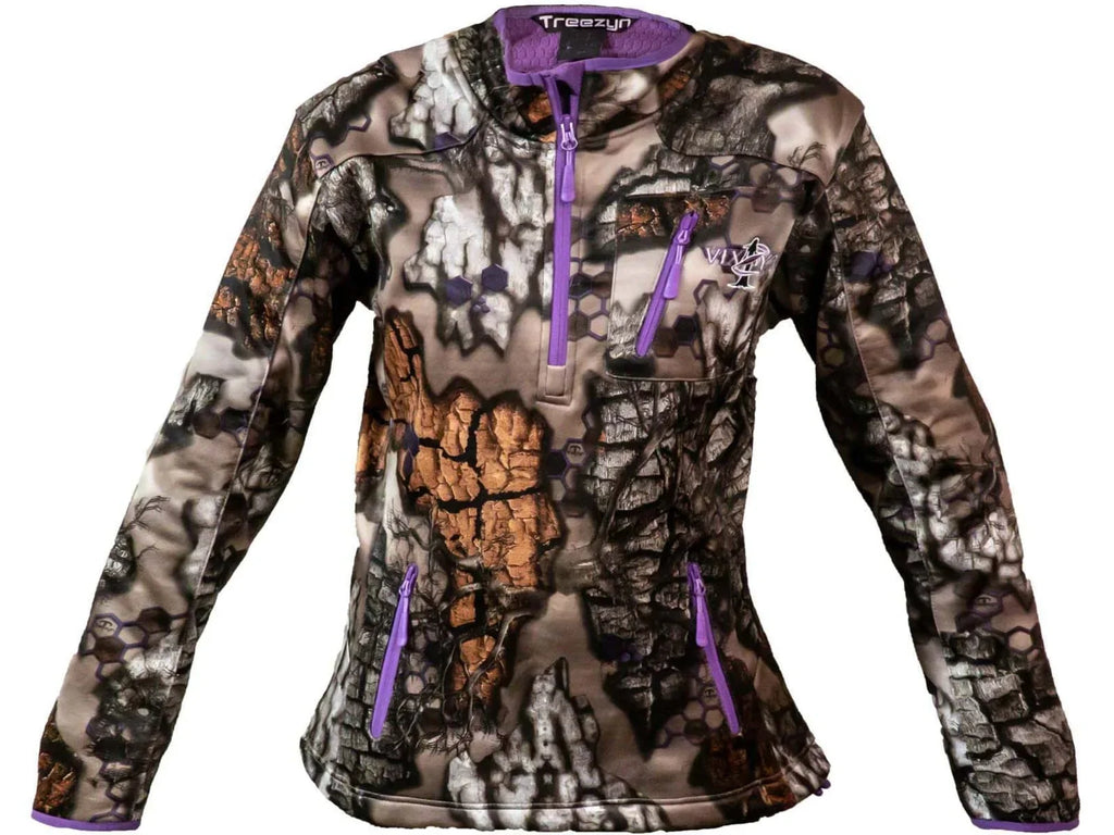 Treezyn LS Vixzyn 1/4 Zip Pullover - Women's, Late Seezyn Purple, Large, WLS16-4