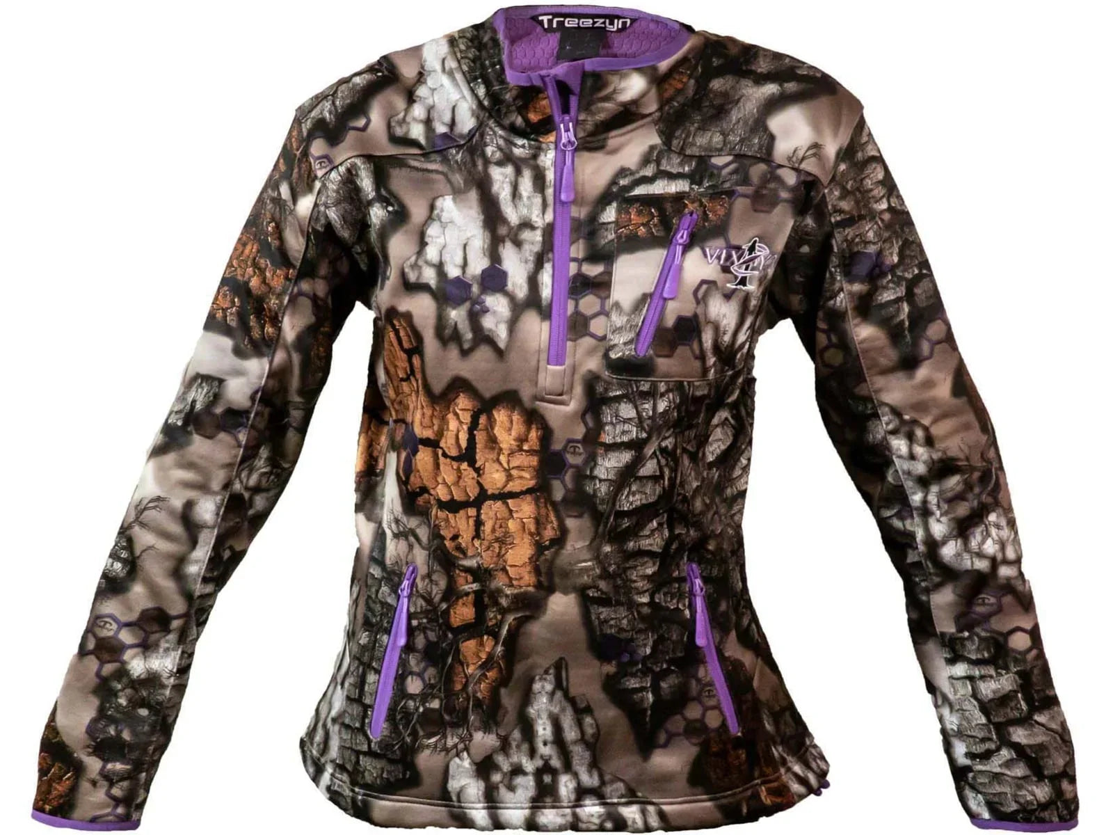 Treezyn LS Vixzyn 1/4 Zip Pullover - Women's, Late Seezyn Purple, Large, WLS16-4