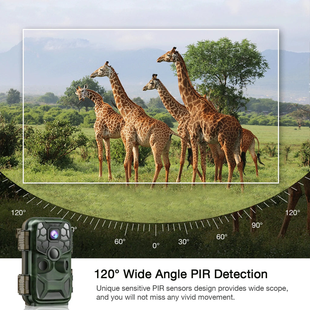 CAMPARK 42MP Native 4K 30fps Trail Game Camera WiFi Bluetooth Hunting Deer Camera with Night Vision 3 PIR Sensor Waterproof IP66 Motion Activated 120° Wide Angle Trail Cam for Wildlife Monitoring