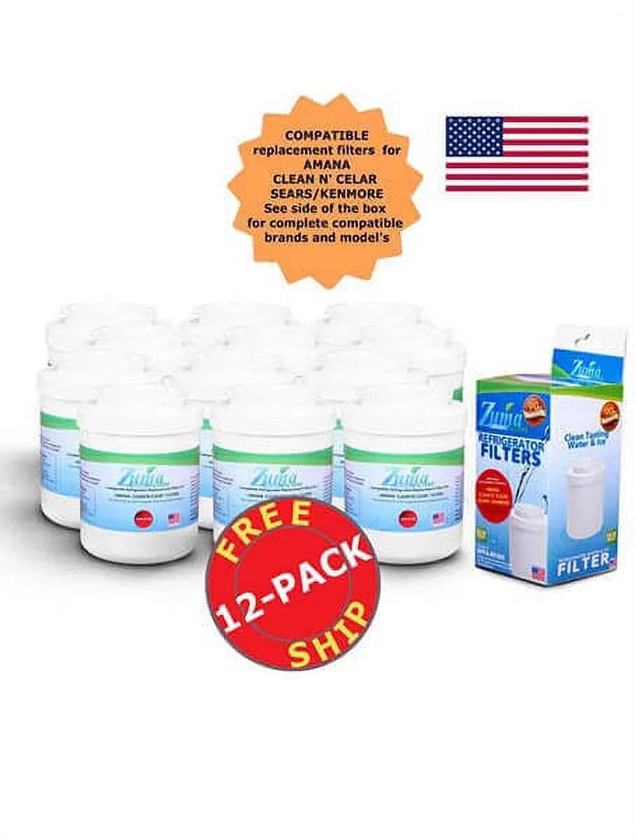 ZUMA Brand , Water and Ice Filter , Model # OPFA-RF300 , Suitable with Amana® 12388403 - 12 Pack - Made in U.S.A.