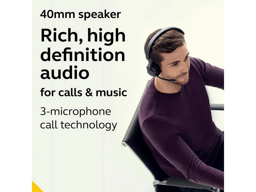 Jabra Evolve2 65 USB-C MS Mono with Charging Stand - Black Wireless Headset / Music Headphones