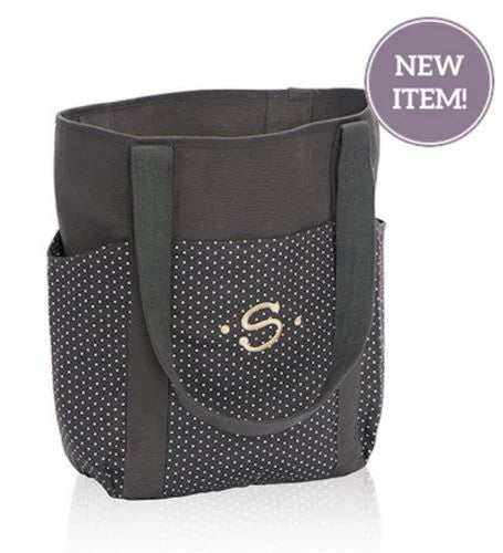New Go To Tote Shopping Hobo Mummy Utility Shoulder Bag In City Charcoal Swiss Dot 31 Gift NO EMBROIDERY