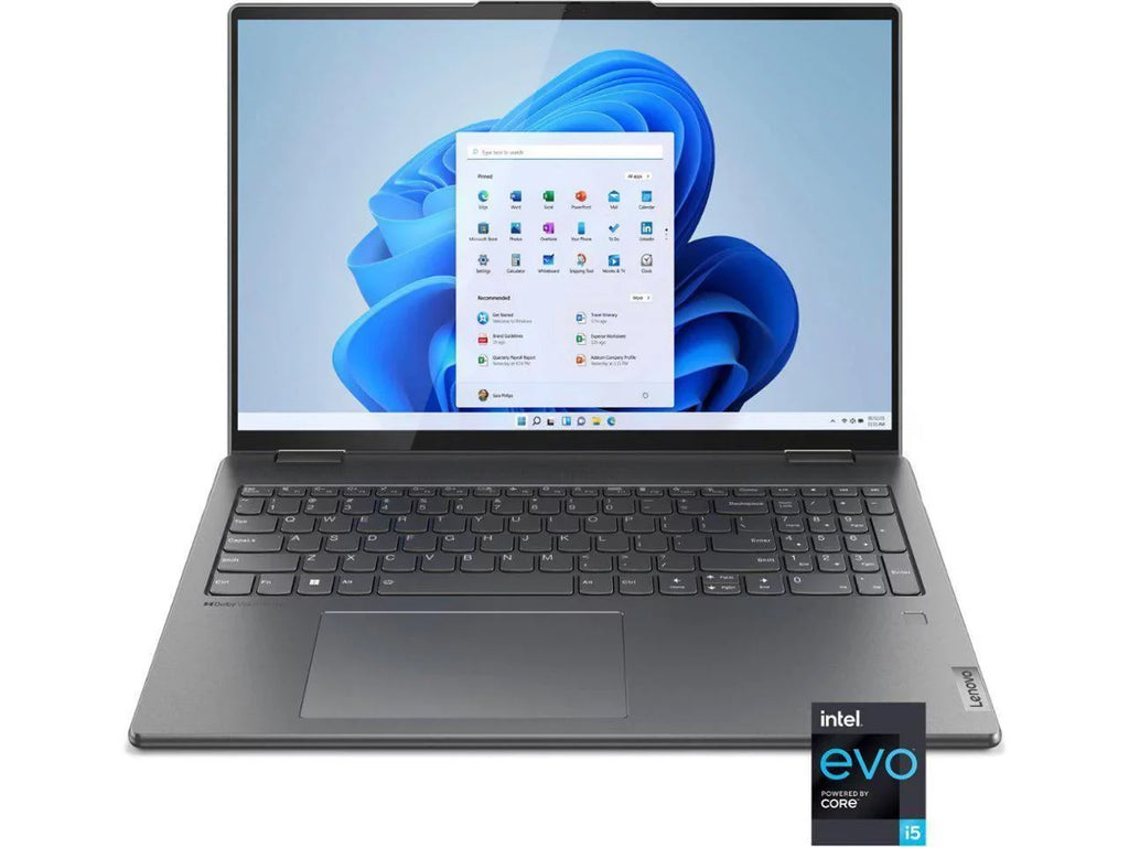 Lenovo Yoga 7i 2-in-1 Laptop, 16" 2.5K IPS Touchscreen Display, Intel Core i5-1240P Processor, 8GB RAM, 1TB SSD, Intel Iris Xe Graphics, Fingerprint Reader, Backlit Keyboard, Wi-Fi6, Windows 11 Home