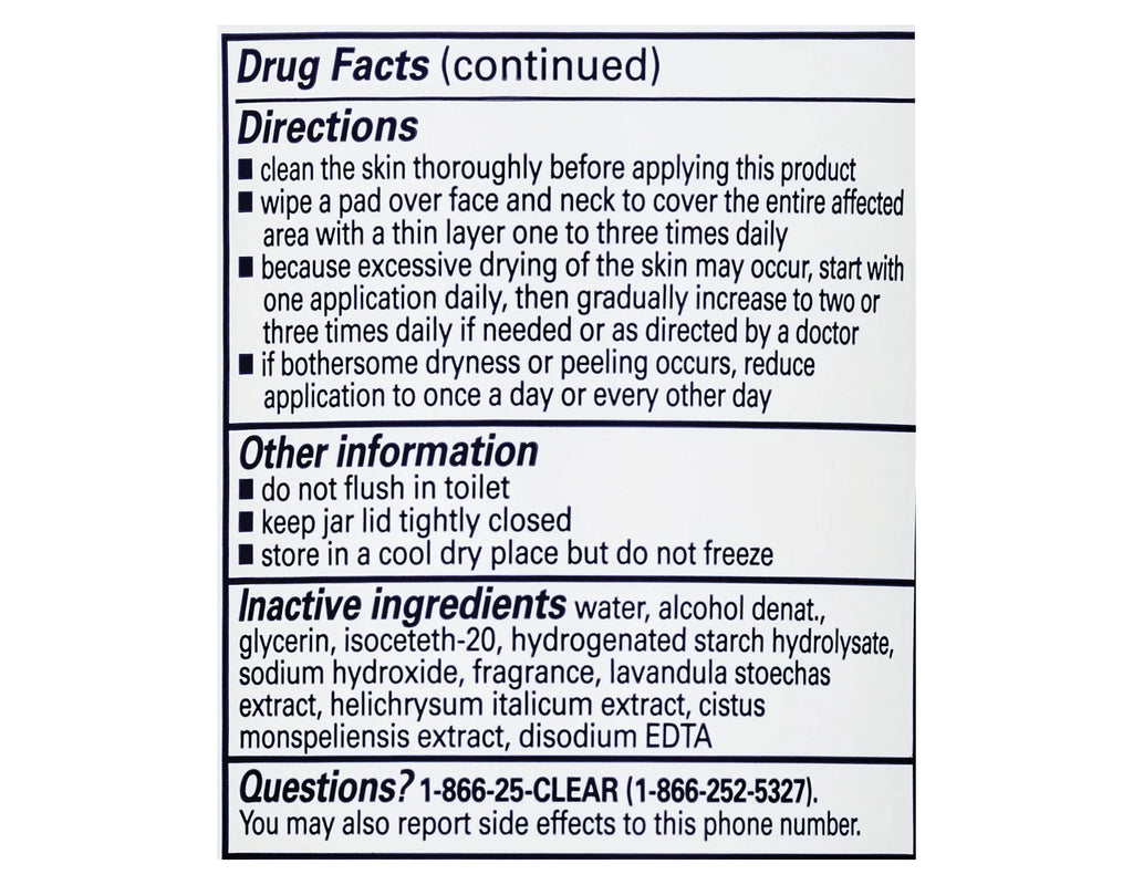 Clearasil Rapid Rescue Deep Treatment Cleansing Pads, 90 Count Pack of 4