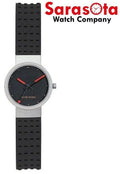 Jacob Jensen Clear Series 420 Black Dial Titanium Black Rubber Women's Watch