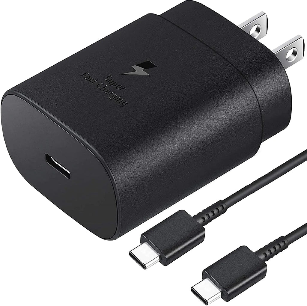 for Doogee S89 ,Super Fast Charger Type C Kit,25W PD USB C Wall/Car Charger - Black