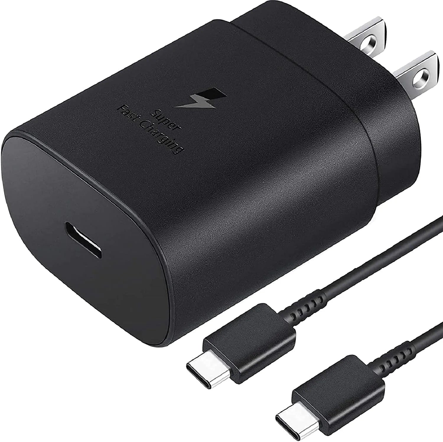 for Doogee S89 ,Super Fast Charger Type C Kit,25W PD USB C Wall/Car Charger - Black