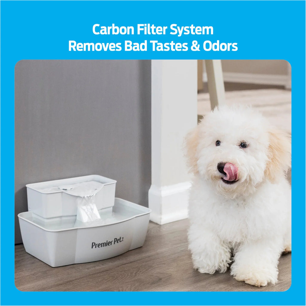 Premier Pet 100 oz. Pet Fountain - Automatic Water Fountain for Dogs and Cats