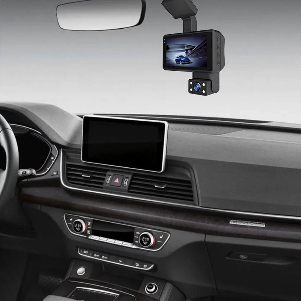 JahyShow Dual Lens Car Dash Cam Recorder: 1080P G Sensor DVR with Front and Rear Camera, Video Recording