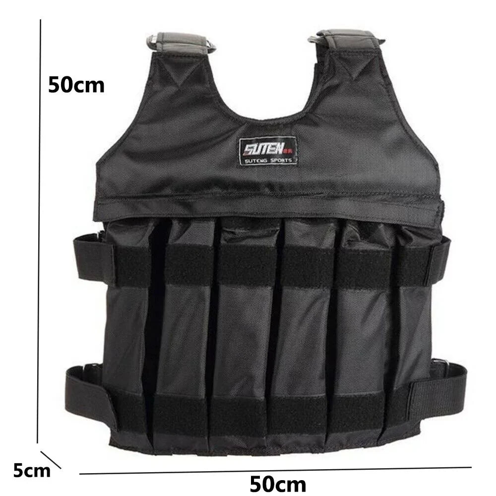 Gym Weighted 44lbs-110lbs Running Workout Weight Vest Adjustable Weight Vest Training Fitness Adjustable 110LBS(50KG)