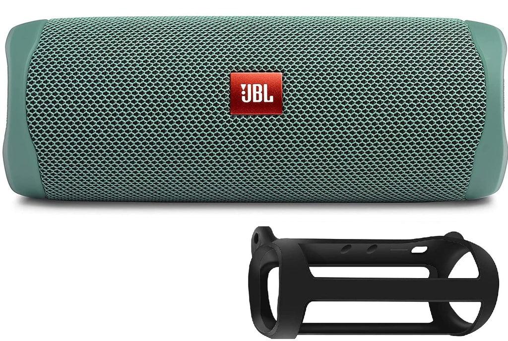 JBL Flip 5 Waterproof Portable Wireless Bluetooth Speaker Bundle with Silicone Protective Carrying Sleeve (EcoGreen)