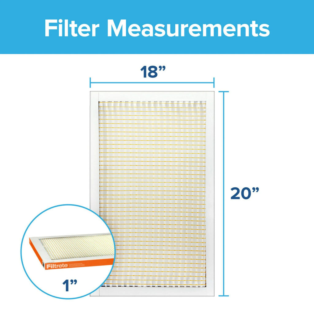Filtrete 18x20x1 Air Filter, MPR 800 MERV 10, Micro Particle Reduction, 4 Filters