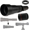 Commander Optics 650-1300mm (w/ 2X- 1300-2600mm) f/8-16 HD Telephoto Zoom Lens for Sony a9, a7R, a7S, a7, a6100, a6600, a6500, a6300, a6000, a5100, a3000, NEX-7, 6, 5T, 5N, 5R, 3N & More