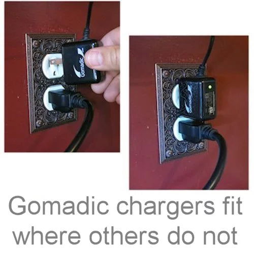 Gomadic Intelligent Compact AC Home Wall Charger suitable for the Asus Transformer T100 T100TA-H1-GR T100TA-C1-GR - High output power with a convenien