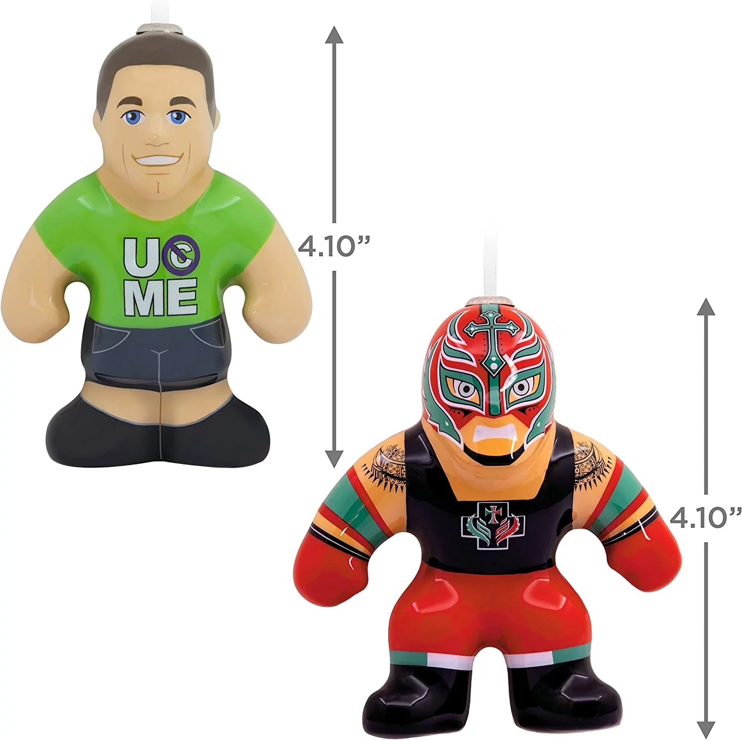 Hallmark Ornaments (WWE John Cena and Rey Mysterio Decoupage), Set of 2