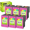 GREENCYCLE 62XL Ink Cartridges Replacement for HP High Yield 62 XL Matching with Envy 5540 5640 5660 7644 7645 OfficeJet 5740 8040 OfficeJet 200 250 (6 Tri-Color)