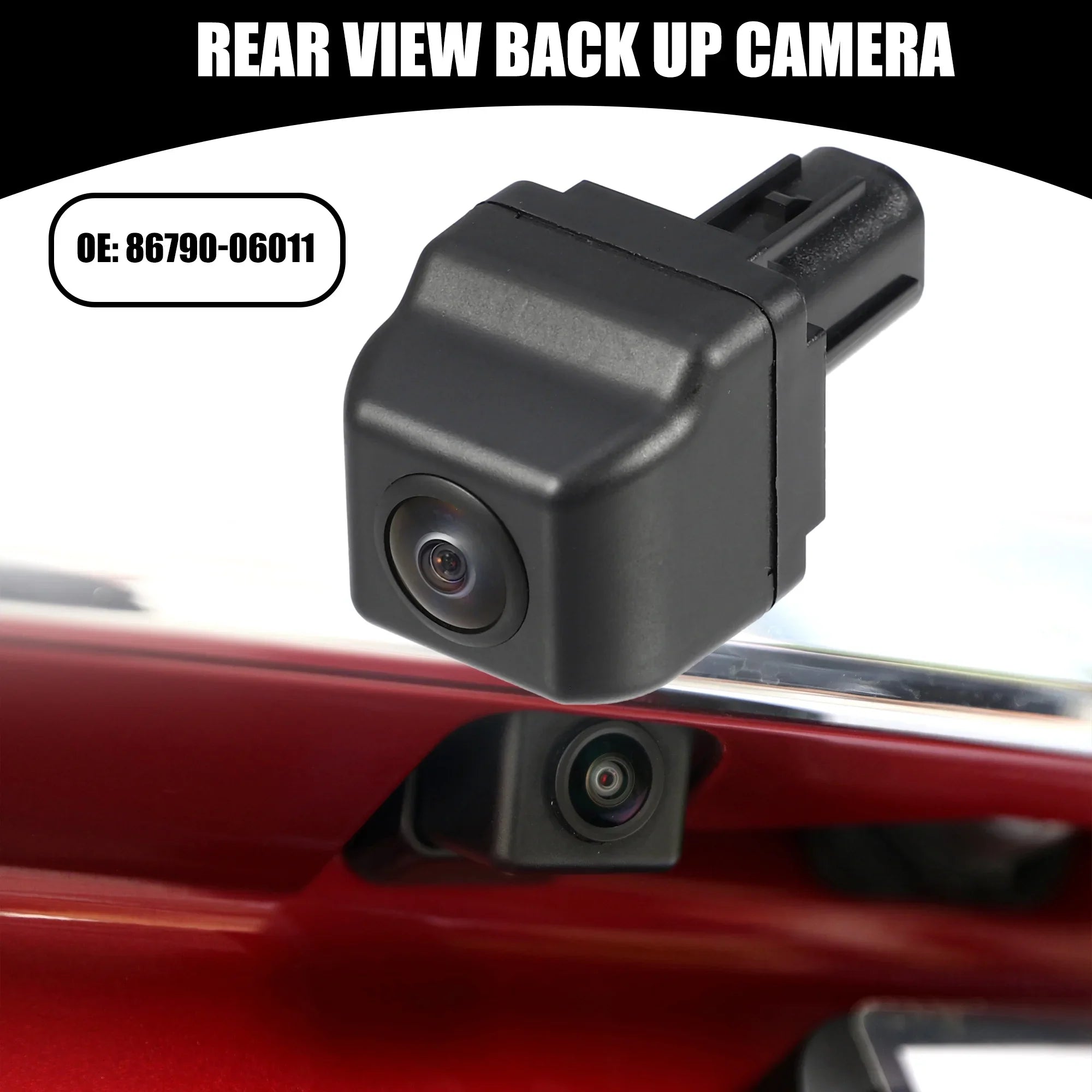 Rear View Back Up Camera No.86790-0P020 for Toyota Alphard 2008-2017 Plastic Black