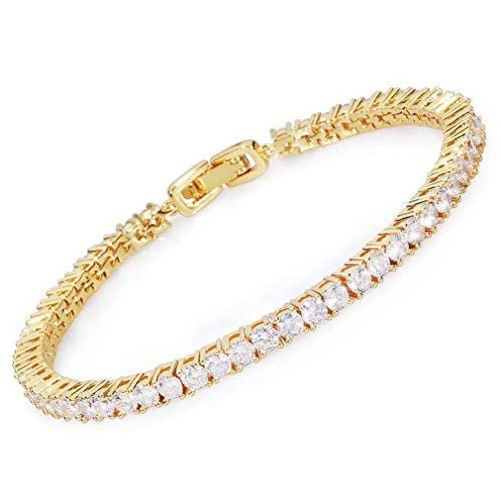 Women's Big Rocks Bezel Colored Dial with Roman Numerals Fully Iced Out Watch w/Matching Bling'ed Out Tennis Bracelet - ST10327LA (TLA Gold - Blush)