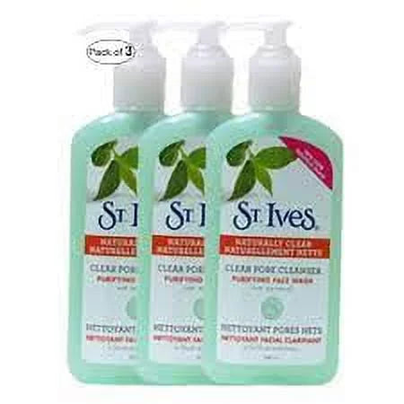 ST. Ives Clear Pore Cleanser Purifying Face Wash With Tea Tree Oil(200ml) pack of 3