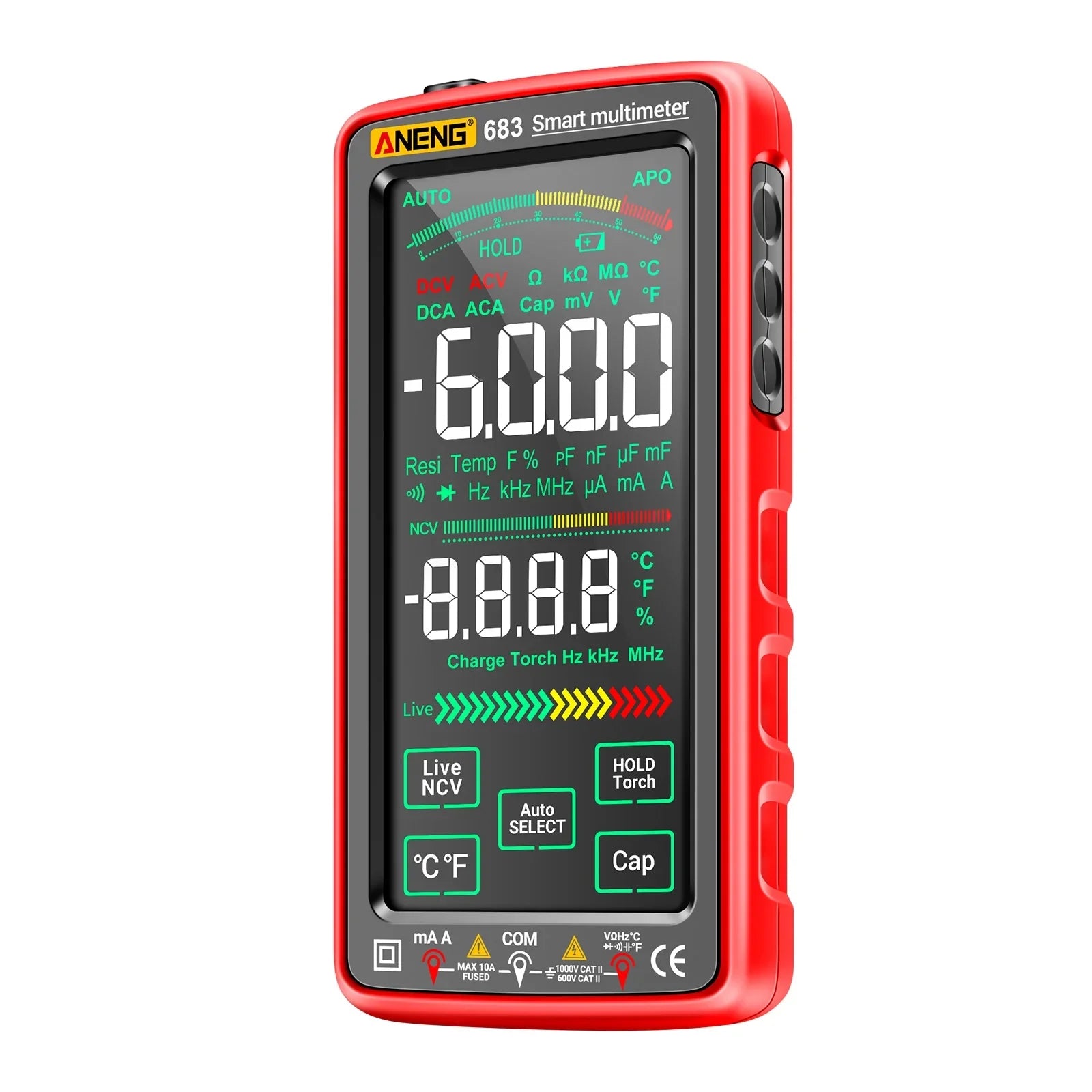ANENG Multimeters,Screen Smart -burn Smart -burn Universal Meter Va Reverse Ncv Tester With Va Reverse Display 6000 Screen Reverse Display Ncv Universal Meter Va Tester With Current