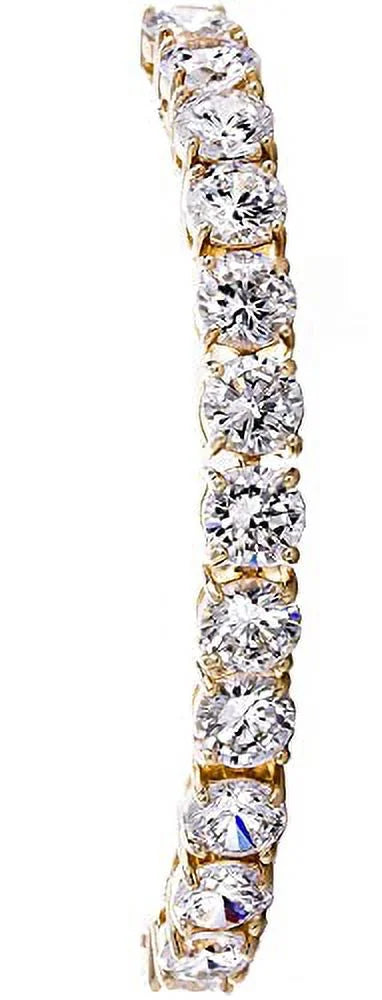 Women's Big Rocks Bezel Colored Dial with Roman Numerals Fully Iced Out Watch w/Matching Bling'ed Out Tennis Bracelet - ST10327LA (TLA Gold - Blush)