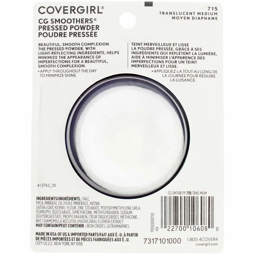 Shield Smoothers Pressed Powder, Translucent Medium [715] 0.32 oz (Pack of 3)
