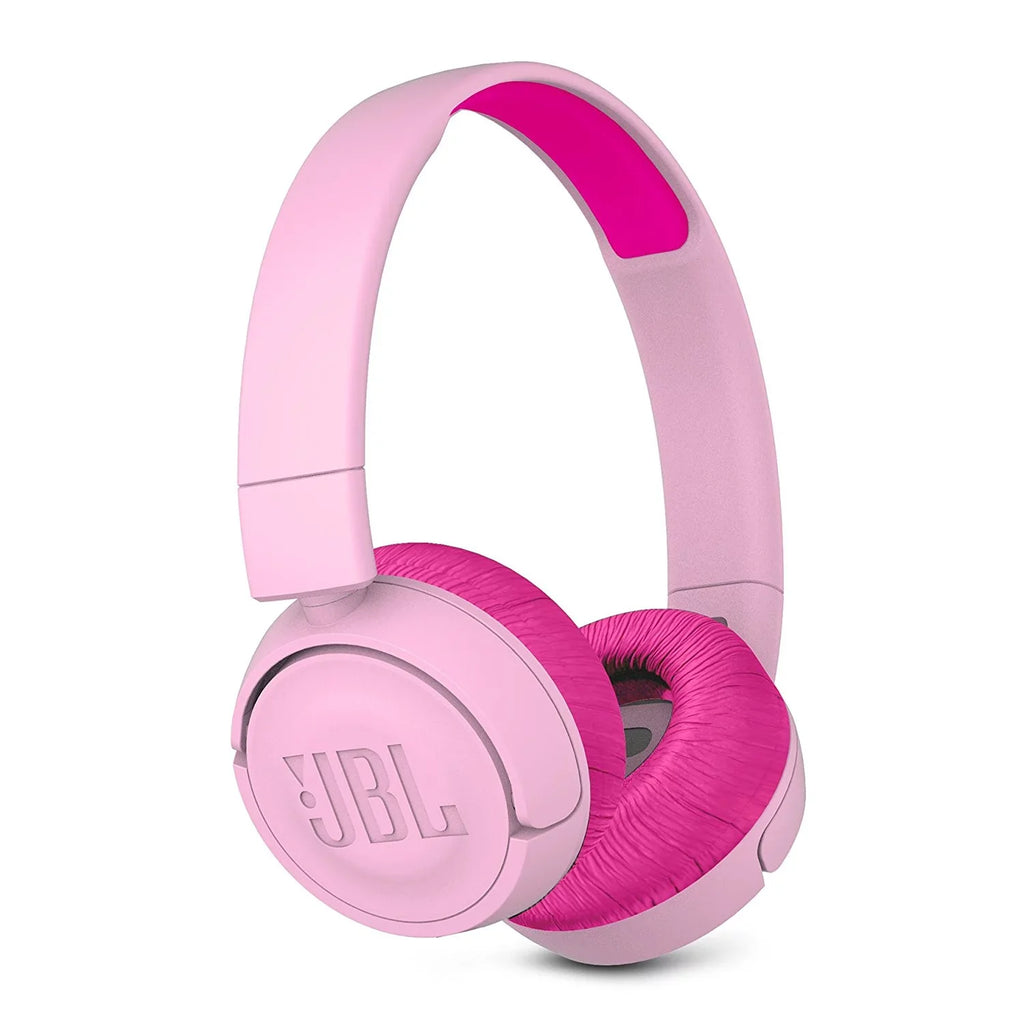JBL JR 300BT Kids On-Ear Wireless Headphones with Safe Sound Technology (Pink)