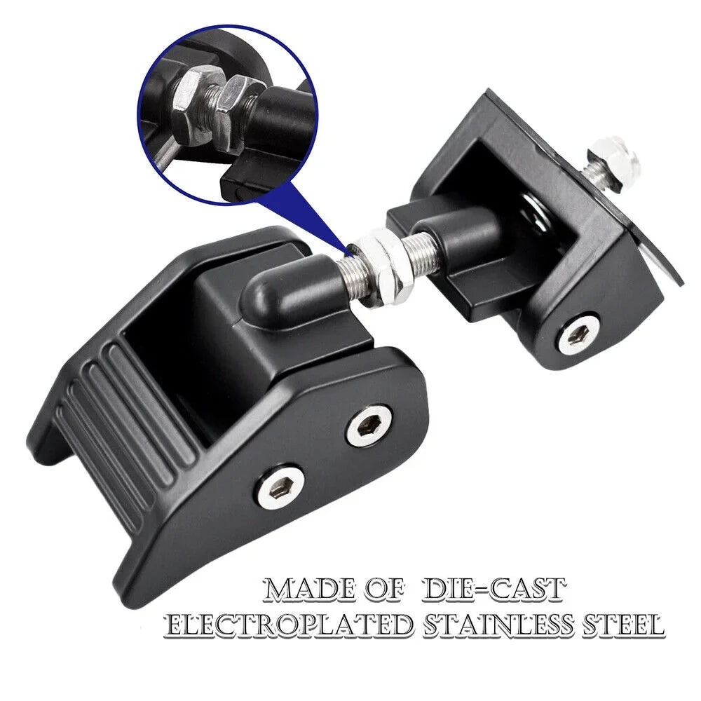 G·PEH 2x Hood Latch Locking Hood Catch For 2007-2018 Jeep Wrangler JK JKU Black