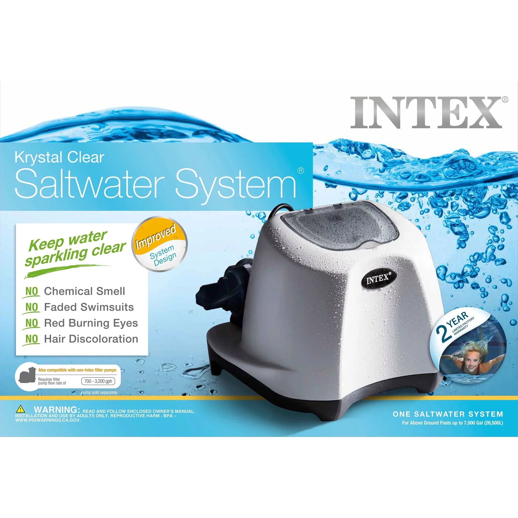 Intex ZX100 Pool Cleaner with Krystal Clear Saltwater System