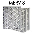 24x30x1 MERV 8 Pleated Air Filter 6PK | 23.375x29.375x.75 - Actual Size