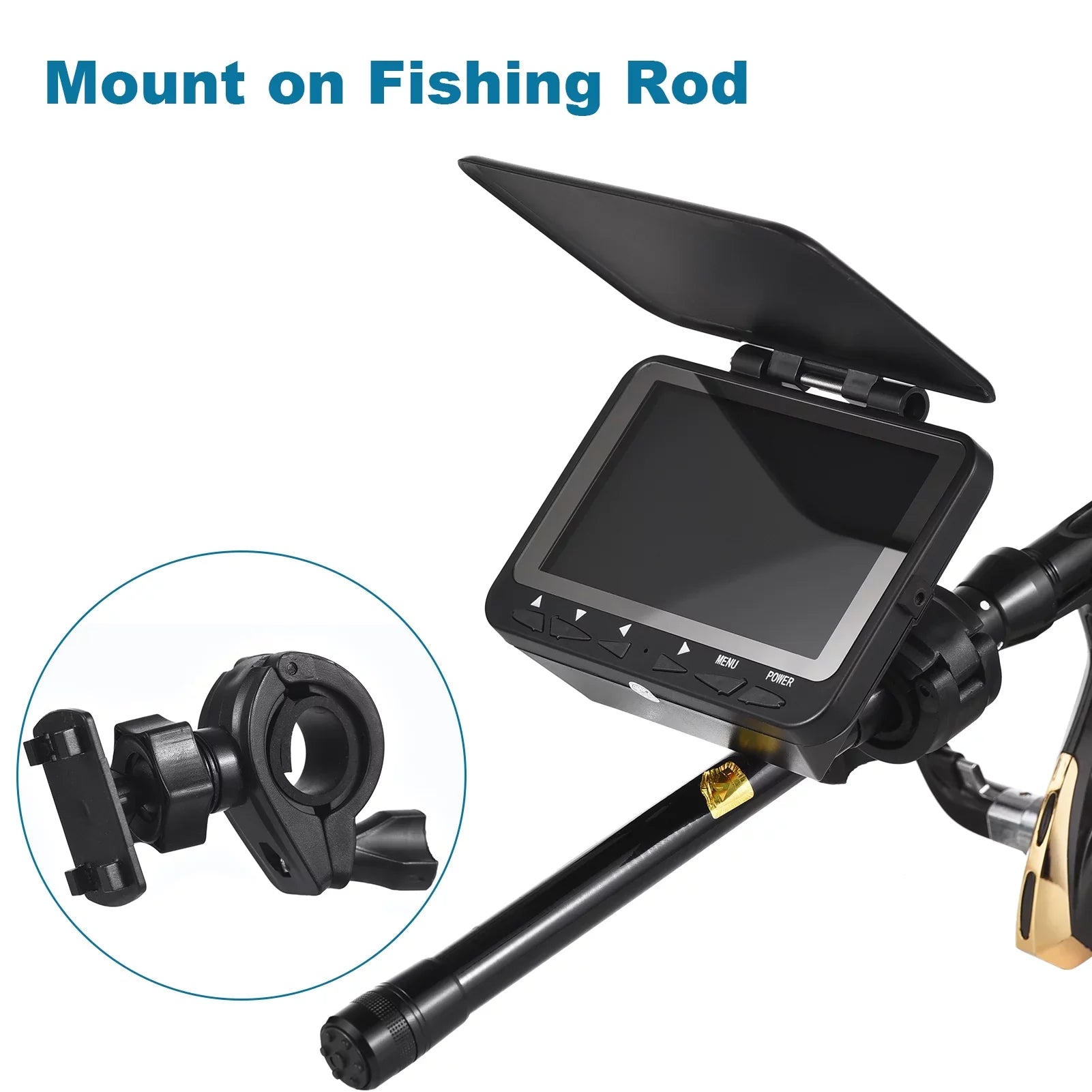 Dcenta 15M/30M 1200TVL Underwater Fishing Camera Fish Finder 4.3'' LCD 8PCS IR LED Night Vision Camera for Ice Ship Fishing