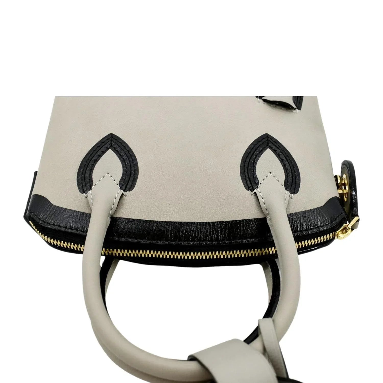 Pre-owned LOUIS VUITTON Lockit Cuir Obsession Leather Satchel Bag Grey