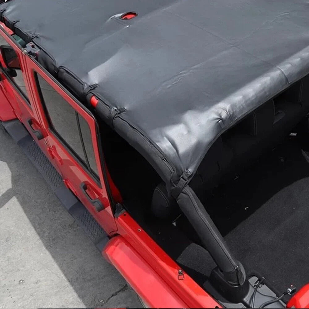JLLOM Ultimate Leather Top Sunshade Protection for Jeep Wrangler JK JKU 07-18 - Shield Your Ride from Harsh Sunlight