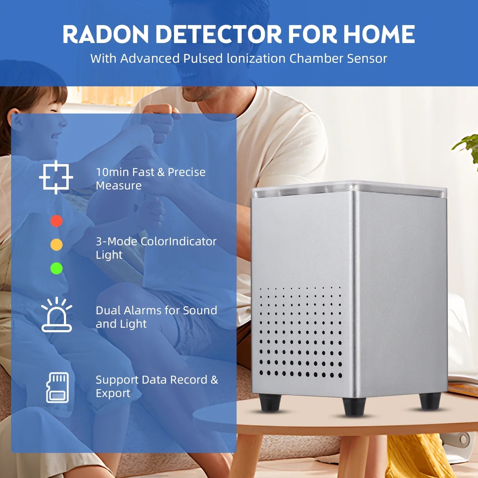 Tomshine Radon Detector with APP, Quick and Sensitive Detection, Professional Smart Radon