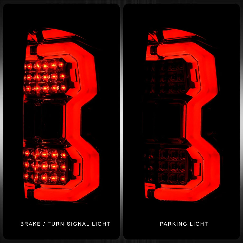 AJP Distributors Black Housing Clear Lens Red Tube LED Tail Lights Brake Stop Signal Lamps Pair Fitting For Toyota Tundra 2014 2015 2016 2017 2018 2019 2020 2021 14 15 16 17 18 19 20 21