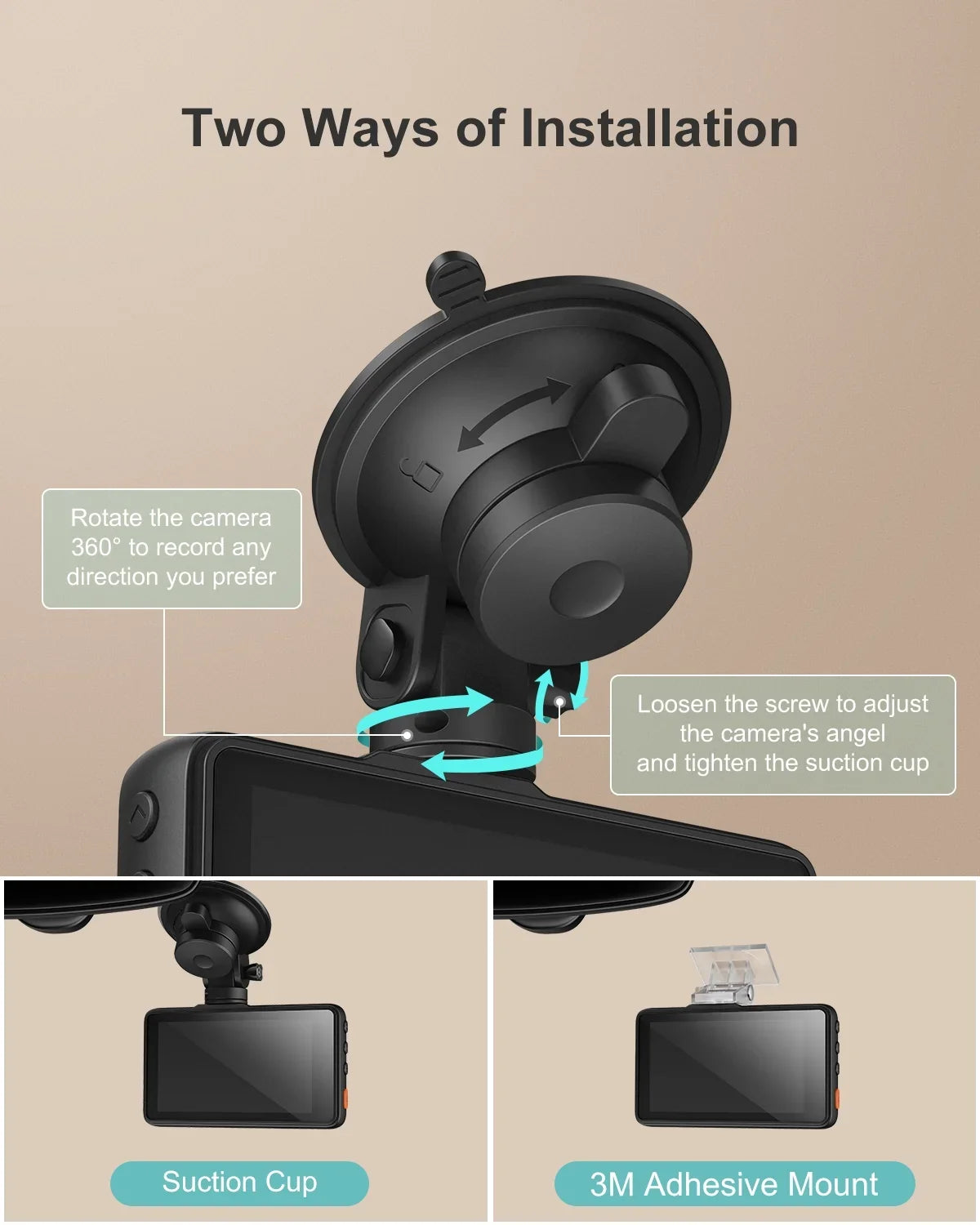iZEEKER Dash Cam GD100 1080P Car Dash Camera, 3" LCD Screen 170° Wide Angle, G-Sensor, Accident Record, Loop Recording,Black