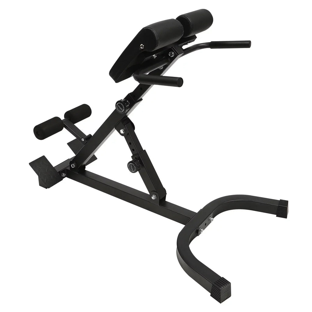 5 Position Tilt Angle Roman Chair Back Extension Machine, Hyperextension Bench W/ Angle Height Adjust 150kg/330lbs