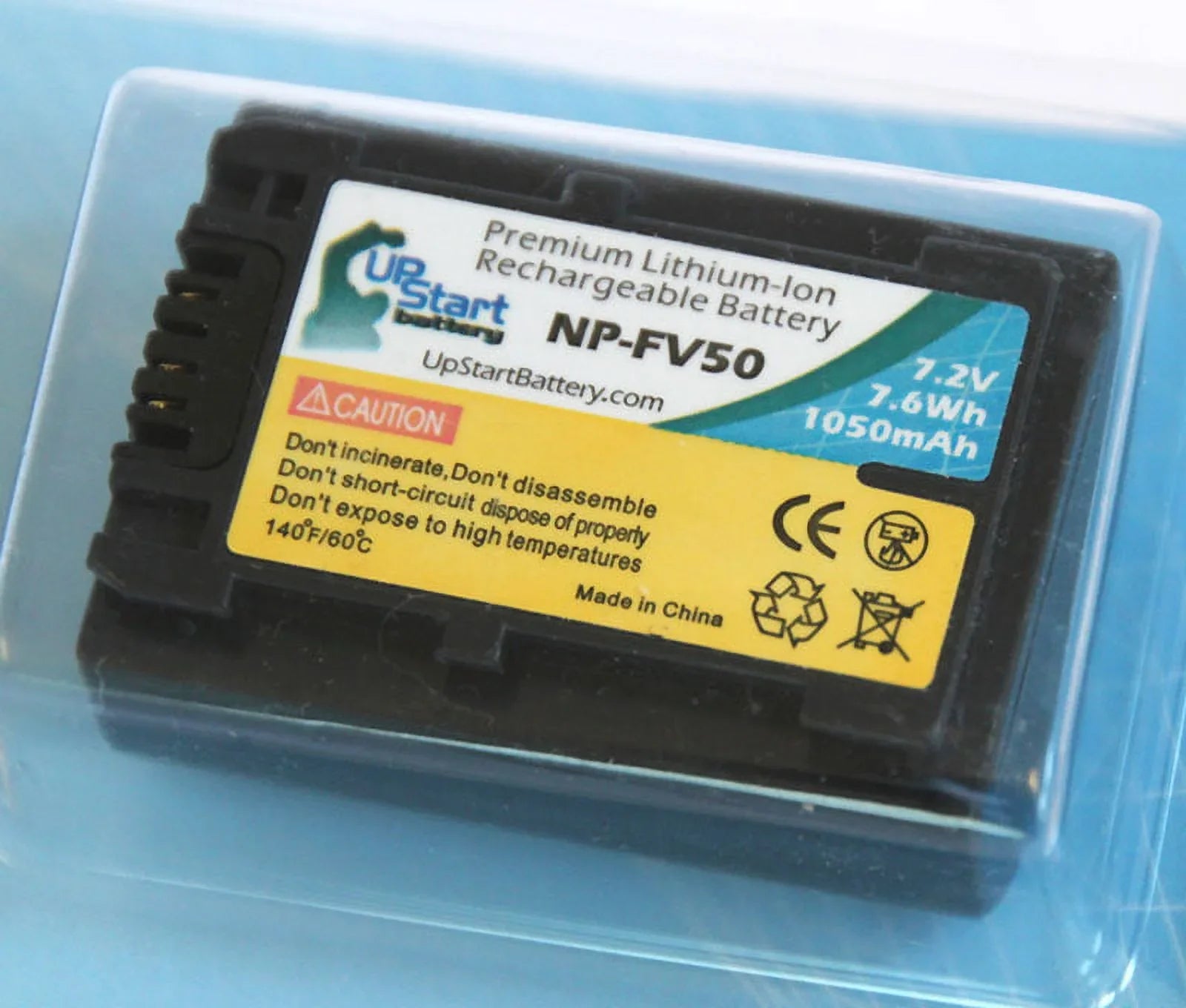2x Pack - UpStart Battery Sony DCR-SX63 Battery - High Capacity Replacement Sony NP-FV50 Digital Camera Battery (1050mAh, 7.2V, Lithium-Ion)