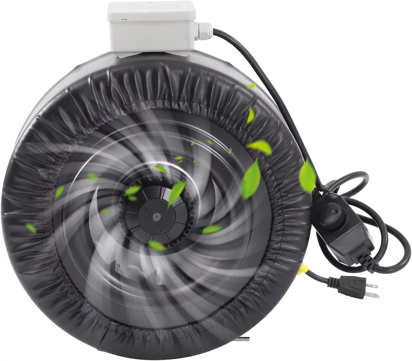 FETCOI Grow Tent Fan 8 Inch Inline Fan Industrial Grade Duct Exhaust Fan Combinable with HEPA Filter & Carbon Filter Powerful Booster Fanwith Speed Controller