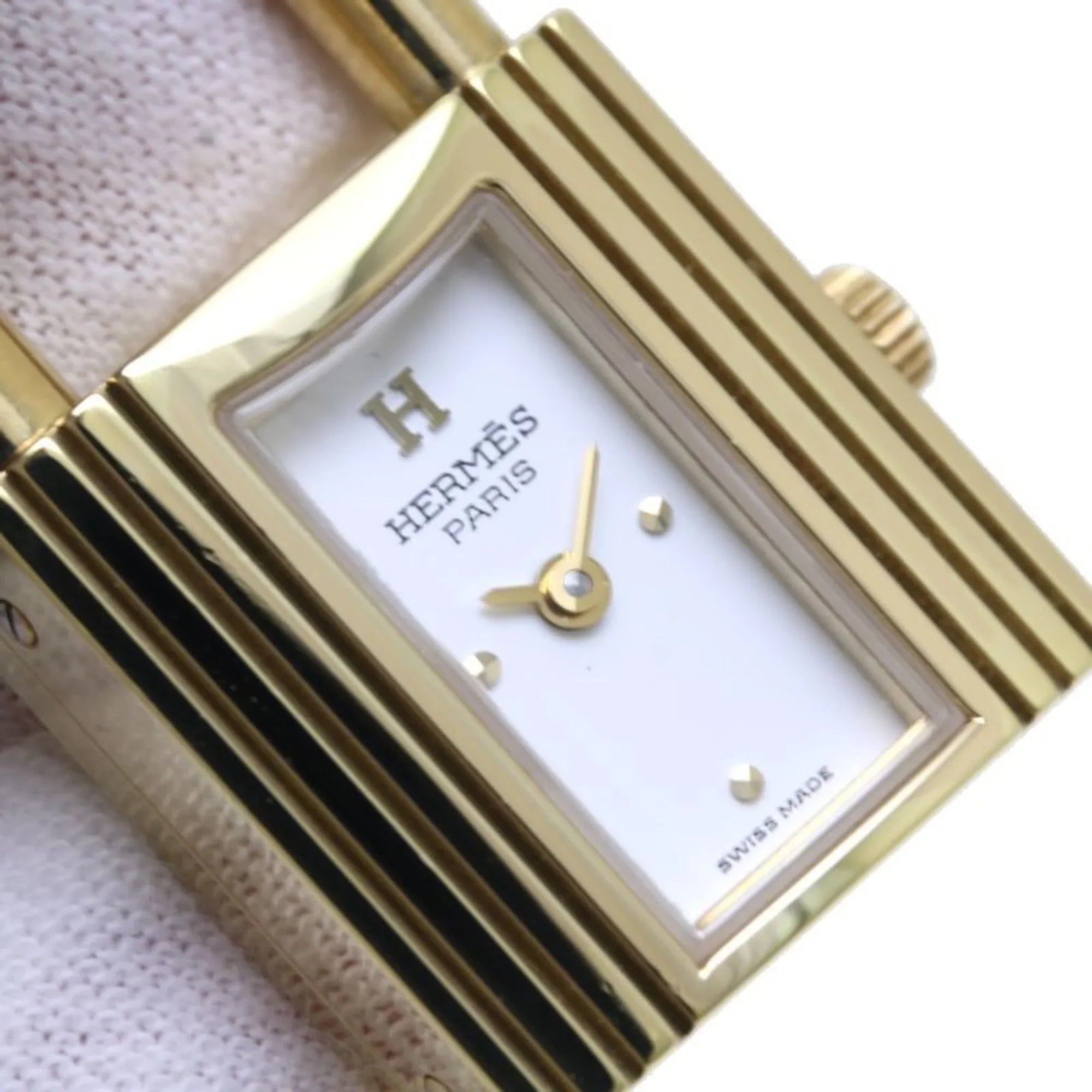 Pre-Owned HERMES Kelly Watch KE1.201 ○Y stamp GP (gold plated) x Vaux Epson Ladies 39261 (Good)