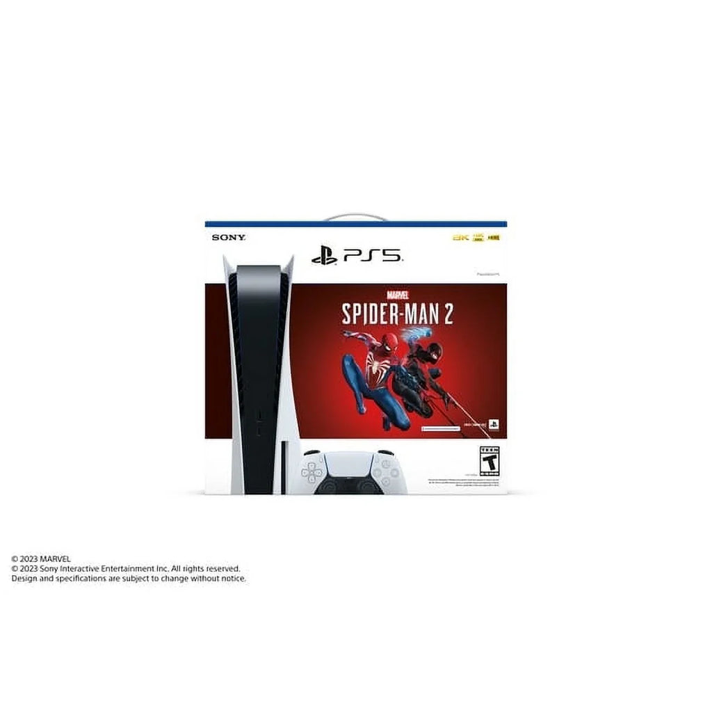 TEC Sony PlayStation_PS5 Gaming Console(Disc) with Marvel’s Spider-Man 2 Bundle - White Edition