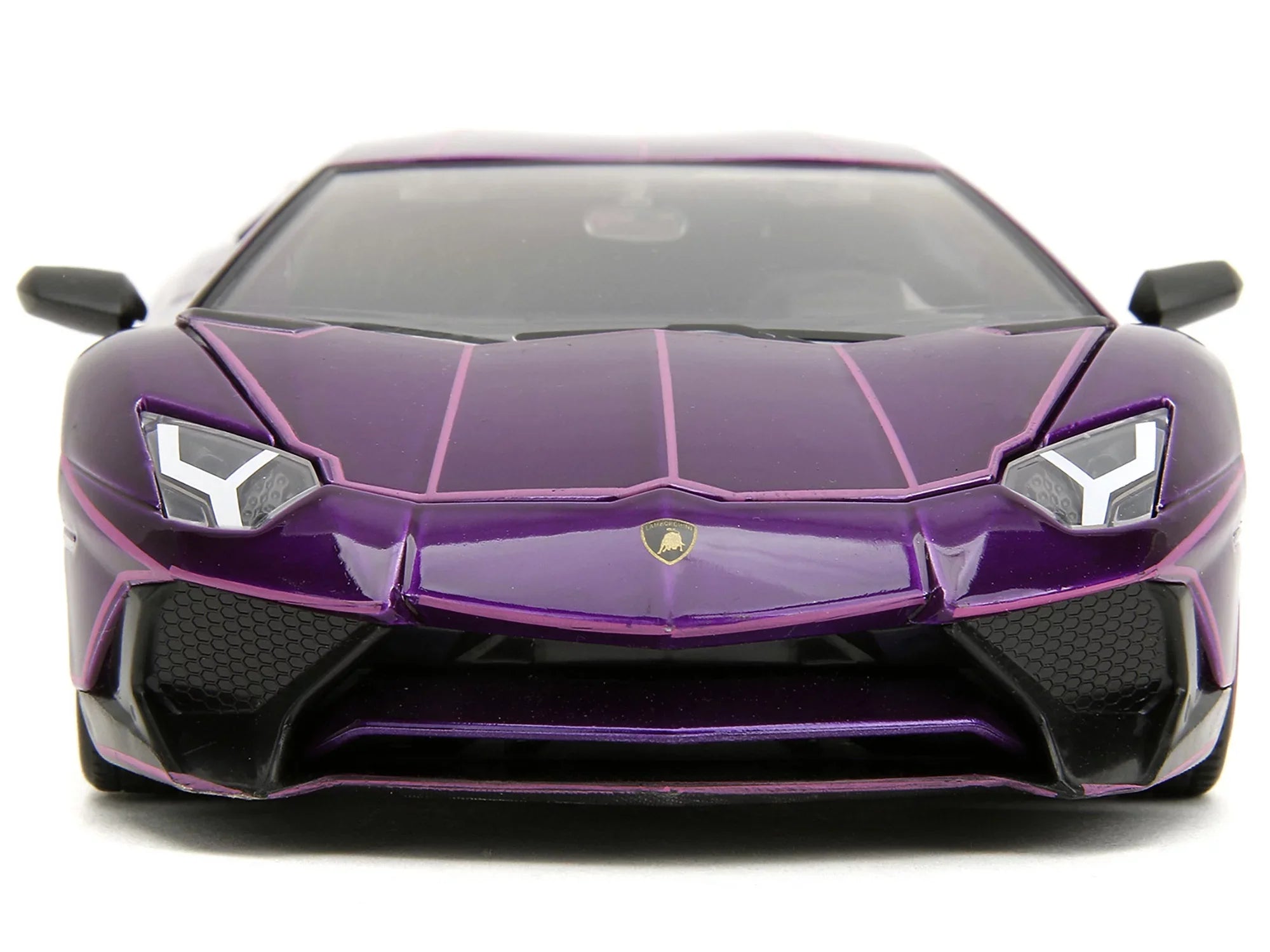 Lamborghini Aventador SV Candy Purple with Pink Graphics "Pink Slips" Series 1/24 Diecast Model Car by Jada